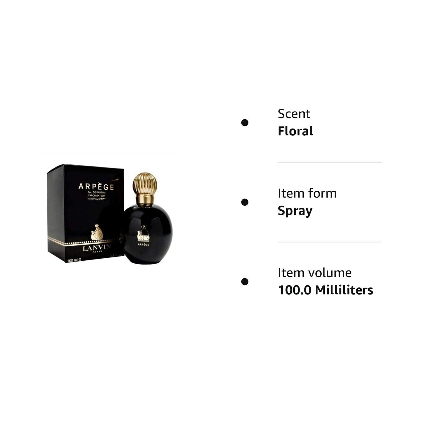Lanvin Arpege Eau de Parfum for Women - 100ml Spray Bottle
