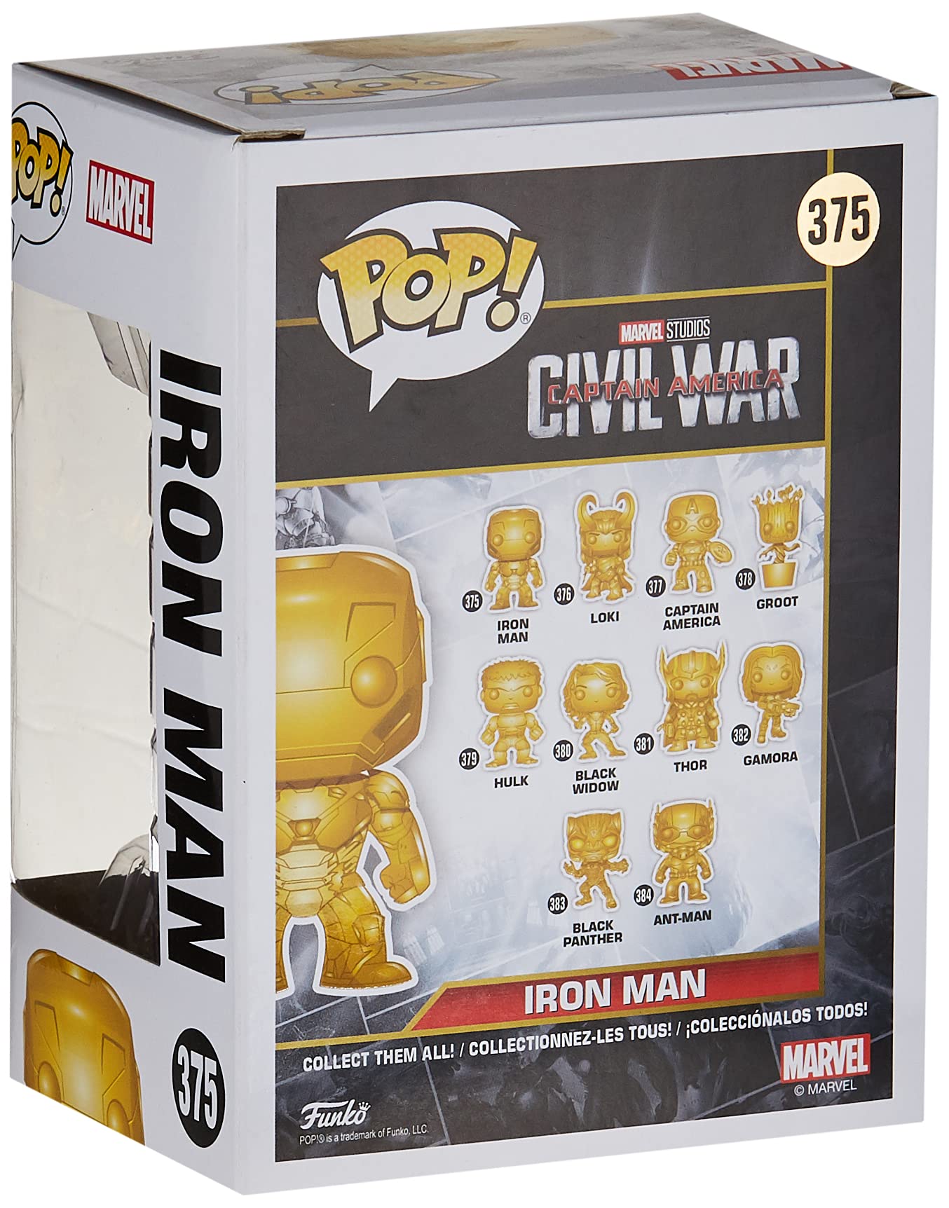 Funko 33434 POP Bobble: Marvel: Marvel Studios 10: Iron Man (Chrome)