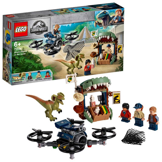 LEGO 75934 Jurassic World Dilophosaurus on the Loose Set with 3 Minifigures | Nation's Fave